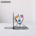 thumbnail image 4 of GLOWNEON Abstract Face Metal Bookend, Book Holder for Shelves Decor, Gift for Art & Fashion Lovers, 4 of 4