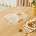 thumbnail image 5 of Caja Bento para estudiantes con borde, caja sellada para frutas y ensaladas, ideal para microondas, palillos y salsas., 5 of 5