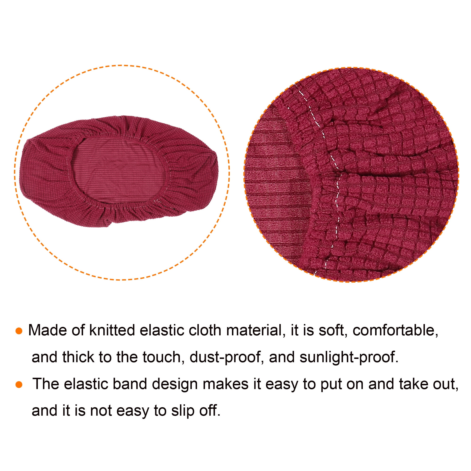 Unique Bargains Air Conditioner Cover Knitted Elastic Cloth Dustproof 80-86cm Red
