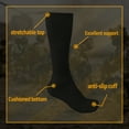 thumbnail image 3 of Diamond Star Men's Military Boot Socks – Quick-Dry Cotton Crew for Police, Fire, and Trekking/Hiking (Black - 6 Pairs, Socks Size 10-13, Fit Men's Shoe Size 10-12), 3 of 7