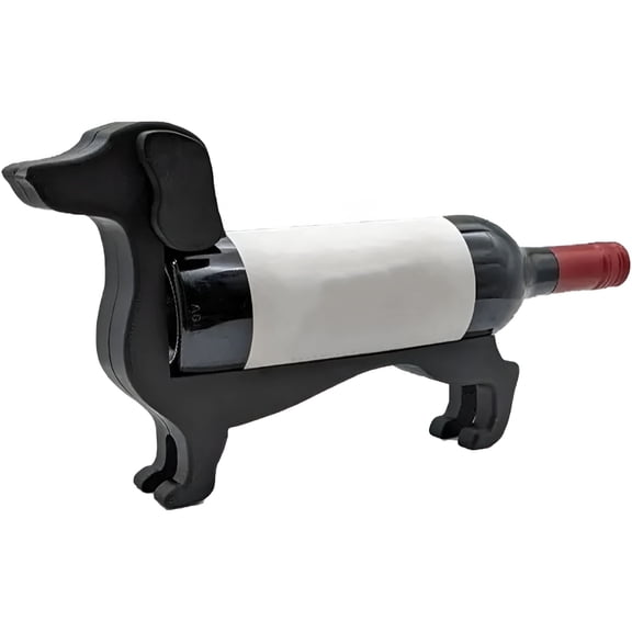 LAMIRO Wine Bottle Holder Unique Kitchen Wine Bottle Storage Rack,Black
