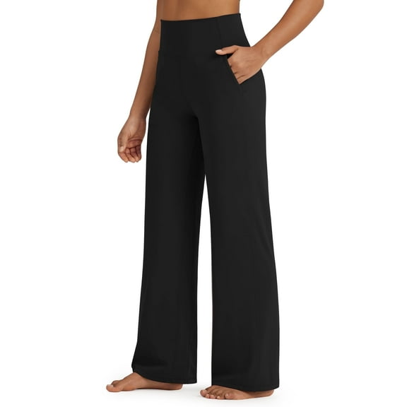 G4Free BareFeel Yoga Pants Women Wide Leg Pants with Pockets High Waisted Dress Pants Comfy Sweatpants Sweatpants