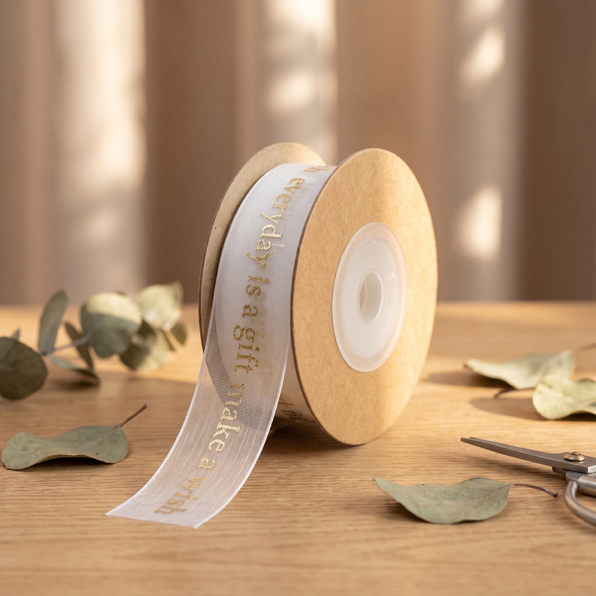 Unique Bargains Blessing Fabric Ribbon for Gift Wrapping White 5.5 Yard