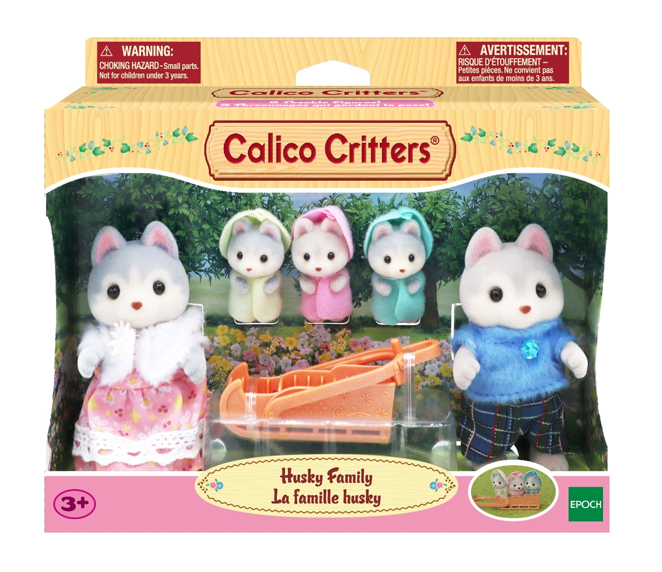 Calico Critters Husky Family, Set of 5 Collectible Doll Figures
