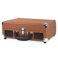 thumbnail image 2 of Innovative Technology Bluetooth Suitcase Audio Turntable in Cognac, 2 of 2