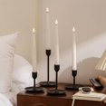 thumbnail image 4 of Stmarry 9.65 Inch Flameless Taper Candles - Realistic 3D Flame with Wick, White Real Wax, Flickering LED Candlesticks, Spring Home Decor, Automatic Timer, Remote Control - Set of 3, 4 of 8