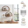 thumbnail image 6 of Arched Flower Wall Shelves for Living Room Decor - Elegant Boho Wall Organizer for Office, Bedroom, and Entryway Styling - Decorative Storage for Home Decor - Set of 2, 13", 11", Brown, 6 of 10