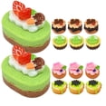 thumbnail image 2 of Shisuyan 15pcs Artificial Small Cake Fake Desserts Simulation Cake Doll House Cake Model Decors, 2 of 8