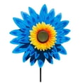 thumbnail image 6 of 1/2/3/4 Pcs Sunflower Yard Windmills 30 In Colorful Flowers Outdoor Wind Spinners for Patio Garden,Home Holiday Party Windmills Decor for Mother's Day alentine's Day Birthday Anniversary, 6 of 8
