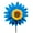 1PC Blue, variant on 30*14in Sunflower Pinwheels Outdoor Wind Spinners Yard Garden,Lawn Pinwheels Bulk Colorful Flower Windmill Decorative