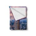 thumbnail image 2 of Modern Soft Flannel Fleece Throw Blanket, Atlanta City Skyline at Sunset with Hazy Syk Georgia Town American View, Cozy Plush for Indoor and Outdoor Use, 50" x 60", Baby Pink Blue Grey, by Ambesonne, 2 of 6