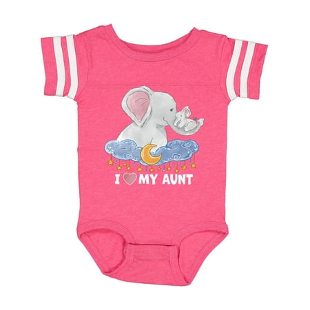 

Inktastic I Love My Aunt Cute Elephants with Moon and Stars Gift Baby Boy or Baby Girl Bodysuit