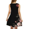 thumbnail image 5 of Viikei Womens Dresses Summer Clearance,Ladies' Fashion Trend Floral Print Sleeveless Round Neck Knee Length Skirt Multicolor M, 5 of 5