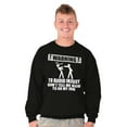 thumbnail image 4 of Warning To Avoid Injury Funny Cartoon Men's Big & Tall Crewneck Sweatshirt Brisco Brands 2X, 4 of 5