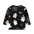 thumbnail image 5 of Abcomgle Halloween Shirts for Girls Size 14-16 Spooky Bat Spider Graphic T-Shirts for Kid Girls Crewneck 3/4 Sleeve Tee Shirts for Girls Fall Funny Holiday Top for Girls,3-4 Years, 5 of 5