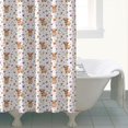 thumbnail image 4 of White Highland Cow Flower Pattern Shower Curtain 72"x84" ,Bathroom Decorative Shower Curtains Set with 12 Hooks,Modern Waterproof Washable Shower Curtain, 4 of 6