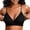 Black, variant on Women's Wireless Triangle Bikini Top Unpadded Plunge Bathing Suit Tops Ribbed Swimsuits V Neck Sexy Mature Bras Beige M