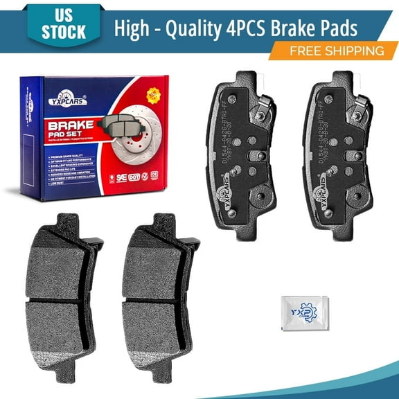 YXPCARS 4PCS Rear Ceramic Brake Pads for Hyundai Accent Elantra GT Kia Optima Rio Forte, D1544