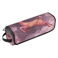 thumbnail image 2 of Hair Tool Organizer Bag with Heat Resistant Mat Removable Travel Storage Case for Hot Air Brushes Curling Irons Deer with Long Antlers, 2 of 8