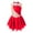Red, variant on Alvivi Girl Sleeveless Shiny Figure Ice Skating Dress Ballet Dance Costume 6-16