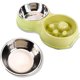 thumbnail image 1 of Cuenco antiglotón para perros, cuenco para gatos y perros, cuenco doble de acero inoxidable para perros, cuenco antideslizante para perros, cuenco de agua. Cuenco de alimentación lenta para pequeños, JAMW Sencillez, 1 of 5