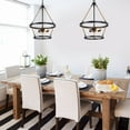 thumbnail image 2 of LNC 3-Light Farmhouse Chandelier with Rope for Kitchen Island,Matte Black, 2 of 5