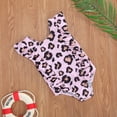thumbnail image 4 of ITFABS Maillot de Bain Fille Sans Manches en Dentelle Imprimé Léopard, 4 of 7