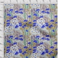 thumbnail image 4 of oneOone Polyester Spandex Brown Fabric Asian Floral Botanical Flower Fabric For Sewing Printed Craft Fabric By The Yard 56 Inch Wide, 4 of 4