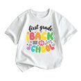 thumbnail image 2 of School Uniform Tshirts Kids First Day First Grade T Shirt Short Sleeve Girls Top Girls T Shirts White 8-9 Years, 2 of 3