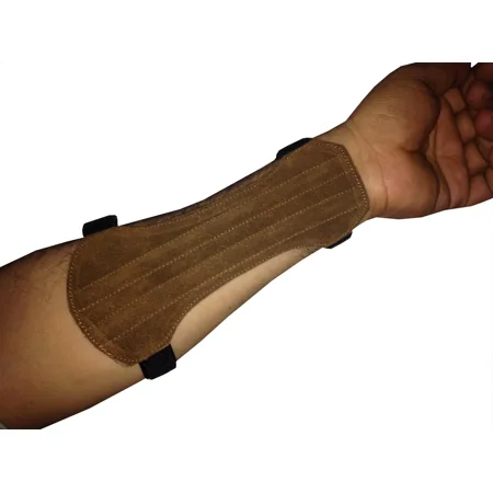 2-Strap Archery Long Arm Guard 19cm x 8cm Durable Protective Gear for Bow Shooting Adjustable Fit Lightweight Design for Comfort and Performance