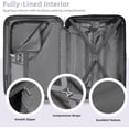 thumbnail image 6 of 6-Piece Luggage Set with Duffel Bag & Toiletry Bag, Expandable Hardside Suitcases with Spinner Wheels & TSA Lock, Light Purple, 6 of 8