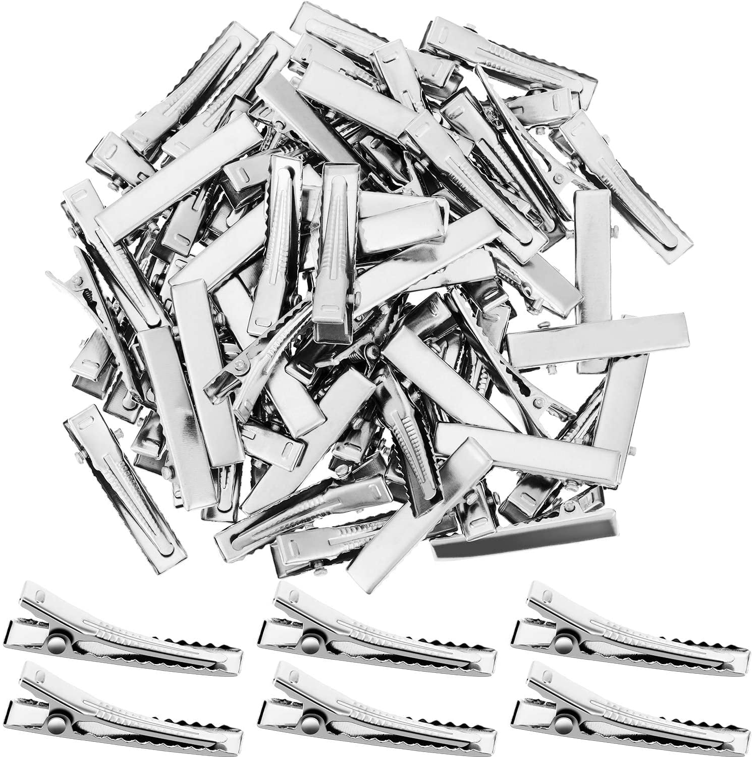 200 Pieces Alligator Hair Clips Metal Duck Bill Hair Clips Flat Top