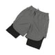 thumbnail image 2 of Pantalones cortos deportivos para hombre, de secado rápido, transpirables, suaves y de doble capa, para entrenamiento físico, color gris XXL, 2 of 15