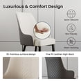 thumbnail image 5 of POVISON Mid-Century Faux Leather Gray Dining Chair (Set of 2), Metal Legs, Density Sponge, 5 of 10