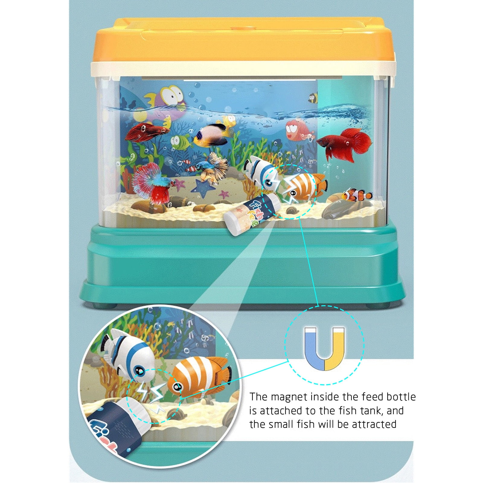 Cameland Kids Toys Tropical Ocean Music Aquarium Kit 0.5 Gallon Music Water Circulation System To Increase The Oxygen Content Of Water A Gift For Children Walmart