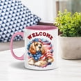 thumbnail image 2 of Cocker Spaniel Patriotic Welcome for 4Th of July Independence Day 11oz Accent Two-tone Mug Cockers Dog Lover Gifts Coffee Tea Cup - 00010, 2 of 5