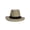 Dark Natural, variant on Top Headwear Style Banded Wide Brim Fedora Hat, Black S/M