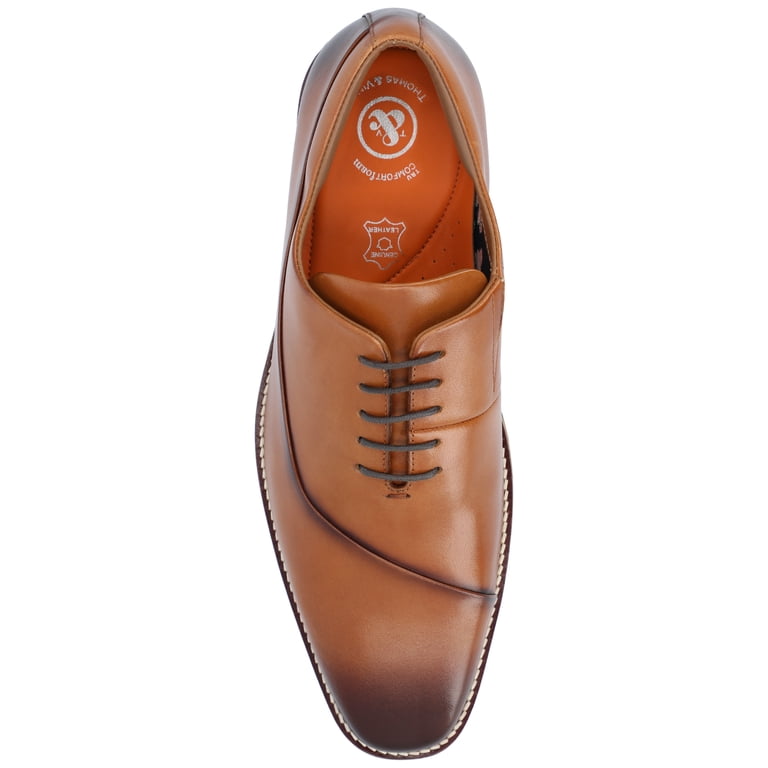 Thomas & Vine Men\'s Odin Cognac Leather Oxfords Dress Shoes Thomas & Vine Men main image 2