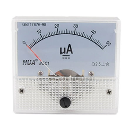 Ac Analog Ammeter Unique Bargains Unique Bargains Class 2.5 Accuracy DC 0-50uA Analog Panel Meter Ammeter ()