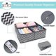 thumbnail image 3 of 12-pack non-woven storage boxes foldable breathable drawer storage organizer for bras socks underwear ties gray, 3 of 5