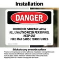 thumbnail image 3 of Herbicide Storage Area OSHA Danger Vinyl Decal Label 7 Inch x 5 Inch - 10 Pack, 3 of 6