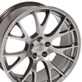 thumbnail image 5 of OE Wheels DG69 22 Inch Rims Fit Ram Hellcat Style 5x139.7 22x10 Gloss Hyper Black (Set of 4), 5 of 5