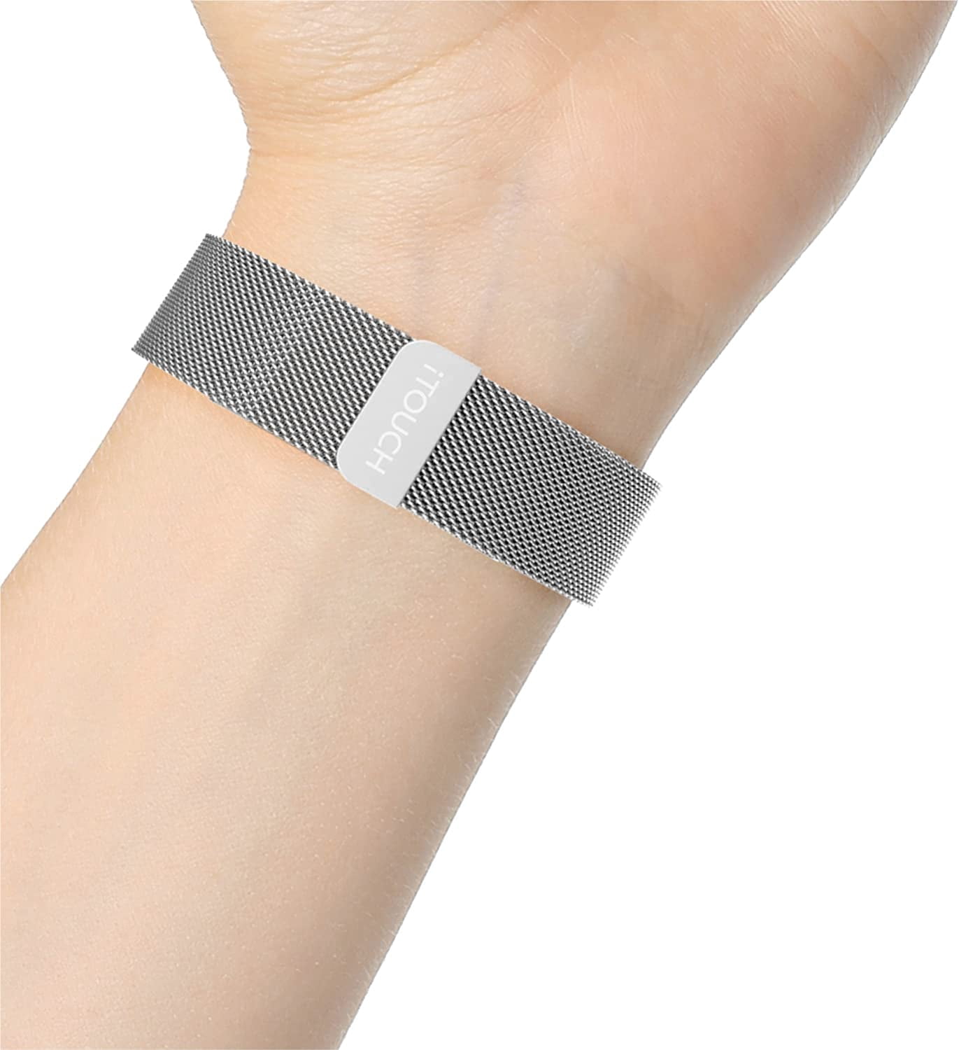 iTouch Smart Watch Unisex Interchangeable Metal Strap for Air 3 44mm: Silver Mesh