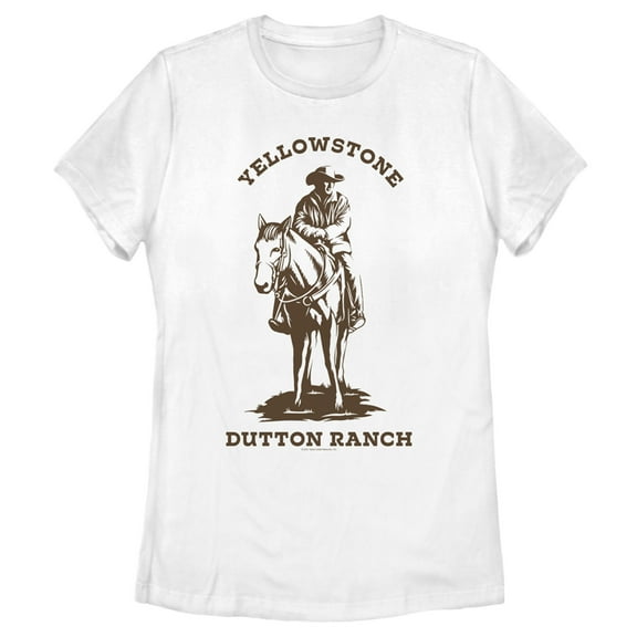 Women's Yellowstone Brown John Dutton Riding Horse Graphic T-Shirt