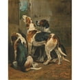 thumbnail image 3 of John Emms 12x14 Black Modern Framed Museum Art Print Titled - Foxhounds at a Kennel Door, 3 of 5