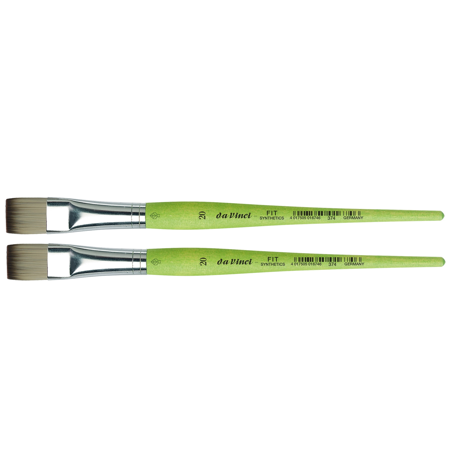 da Vinci FIT Synthetics Student Brush, Synthetic, Acrylic & Tempera, Flat, Series 374, Size 20, Pack of 2