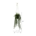 thumbnail image 2 of Vickerman 22" Artificial Green Plastic Grass, Hanging Pot., 2 of 2