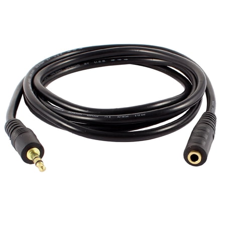 Unique Bargains 1.4M 4.9Ft 3.5mm Male to Female Headphones Earphones Extension Cable Black price history on PriceWatchPro