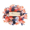 thumbnail image 1 of Flag Wreath, Sturdy Flag Pattern Independence Day Wreath 39cm Vibrant Color  For Fireplace, 1 of 8