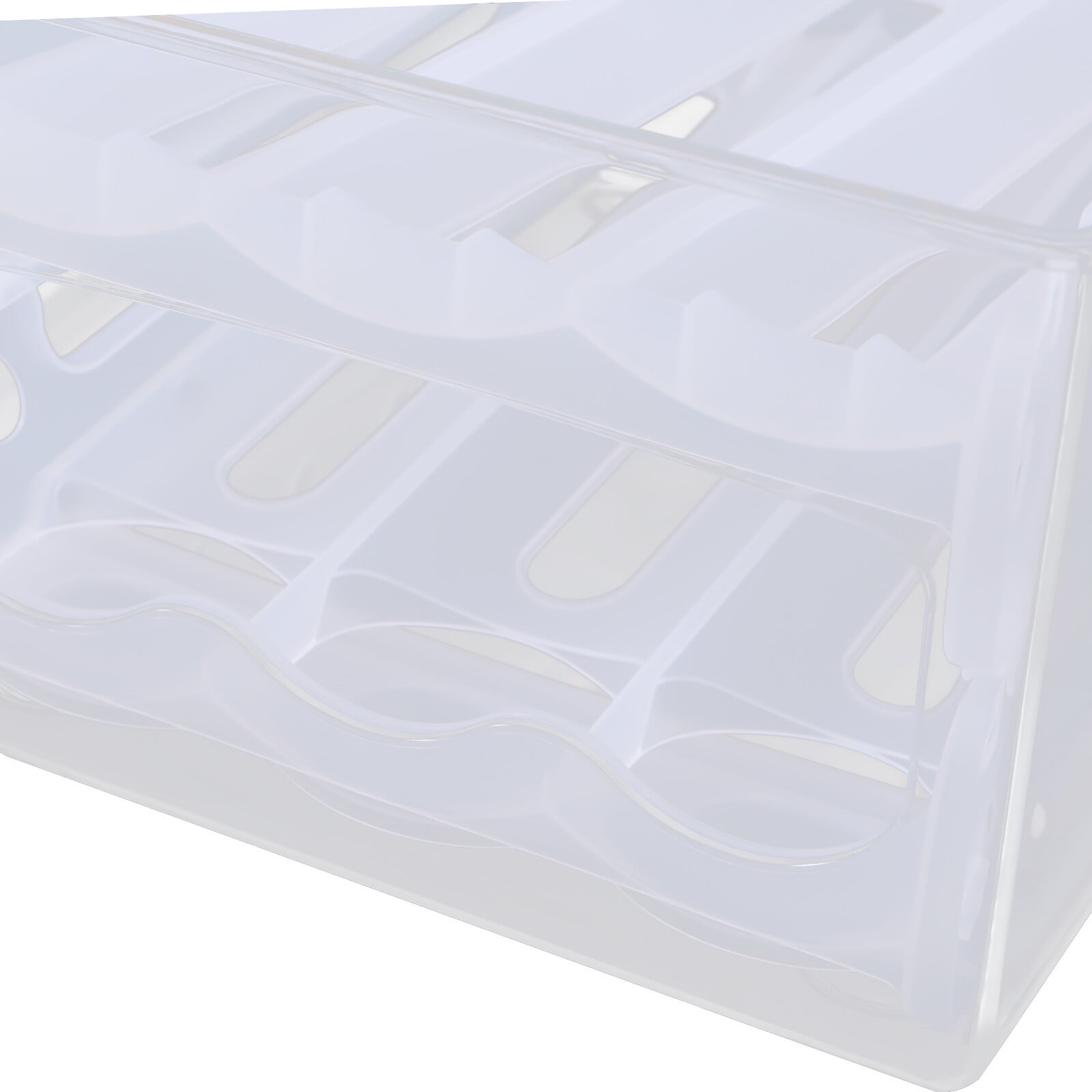 2-layer Rolling Egg Holder for 36 Eggs, Clear Plastic Egg Organizer for Fridge with Removable Lid and Tray